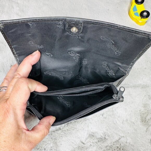 Fossil Black Leather Wallet With Zipper & Snap Closures - Picture 5 of 10